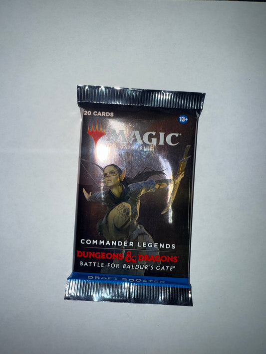 COMMANDER LEGENDS THE BATTLE FOR BALDUR'S GATE DRAFT BOOSTER PACK.