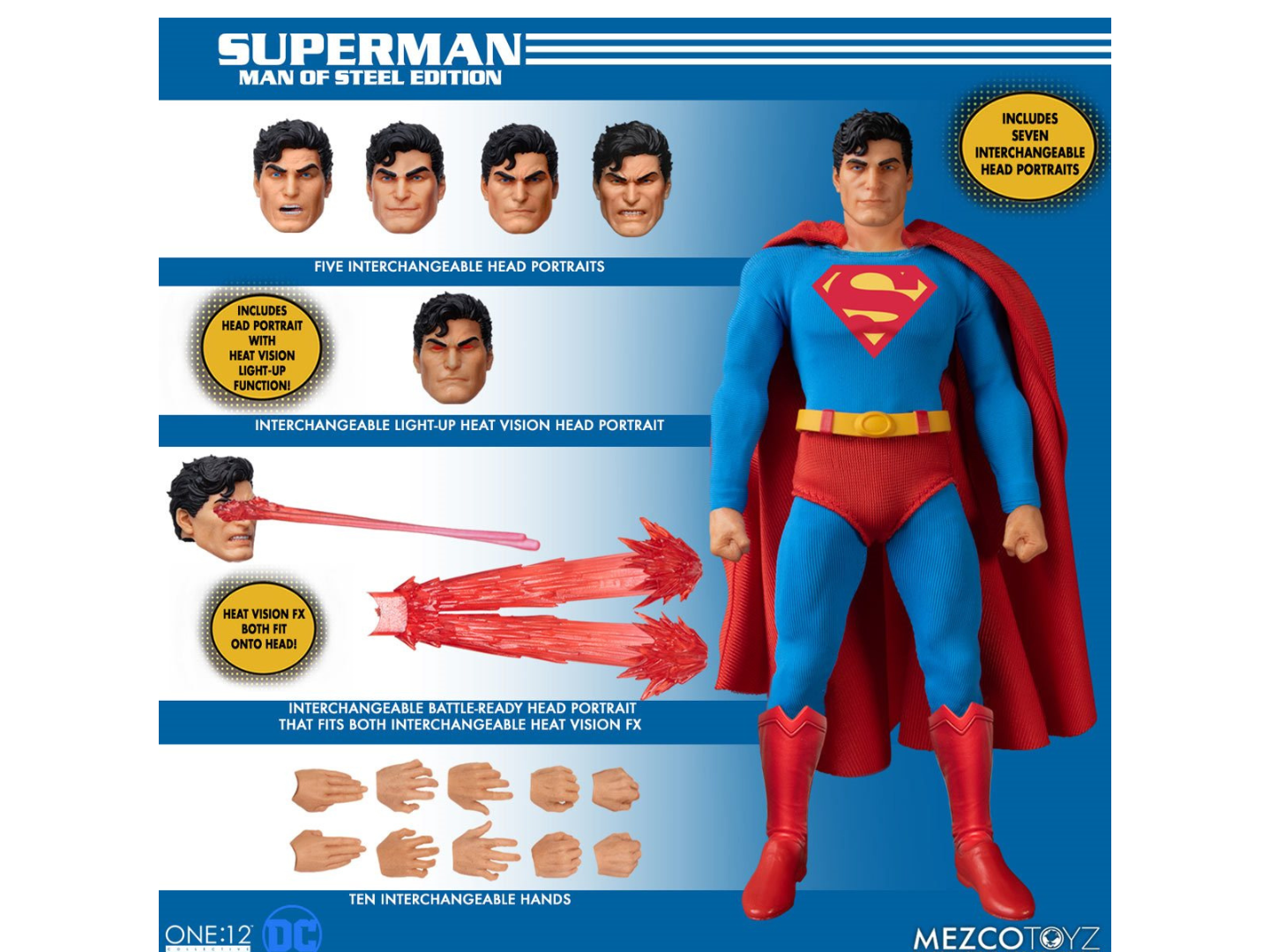 MEZCO ONE:12 COLLECTION MAN OF STEEL EDITION SUPERMAN