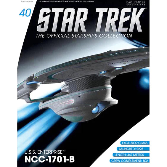 Star Trek USS Enterprise NCC-1701-B with Collectible Magazine #40 by Eaglemoss